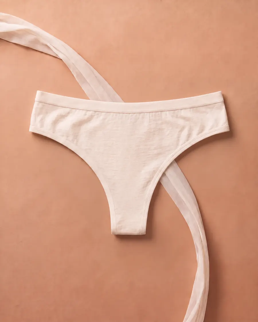 Natural-ivory Brazilian underwear concept